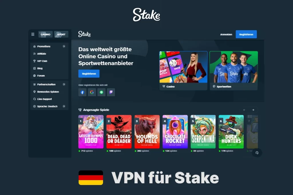 Stake mit VPN